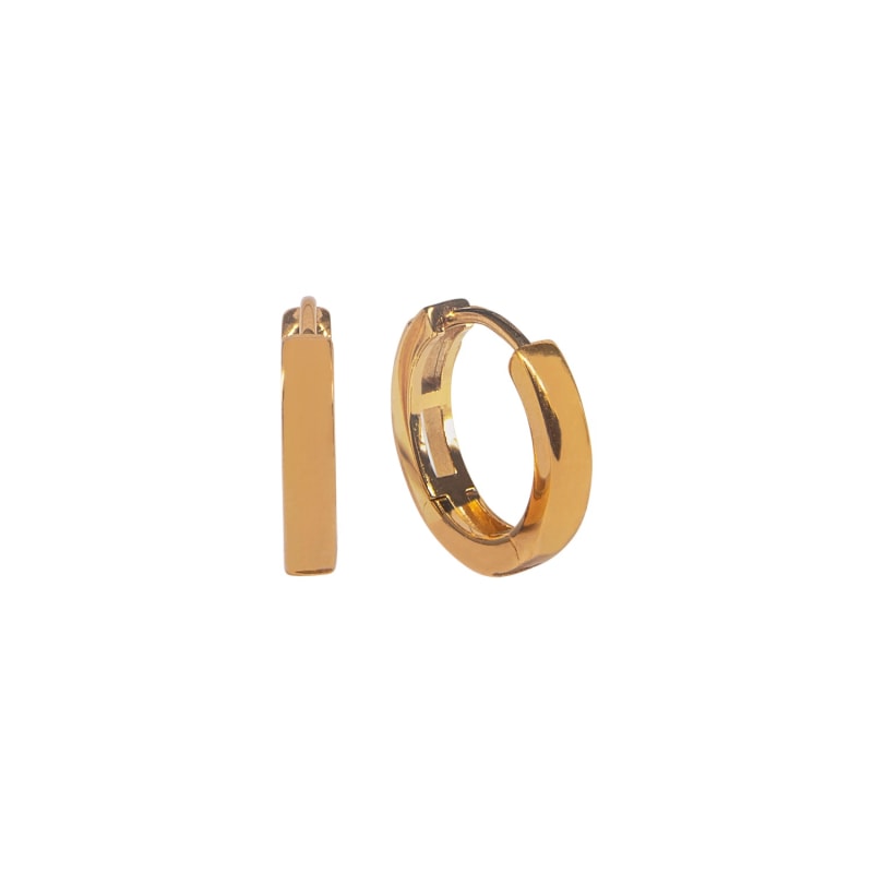 Thumbnail of Gold Plated Sterling Silver Hoop Earrings image