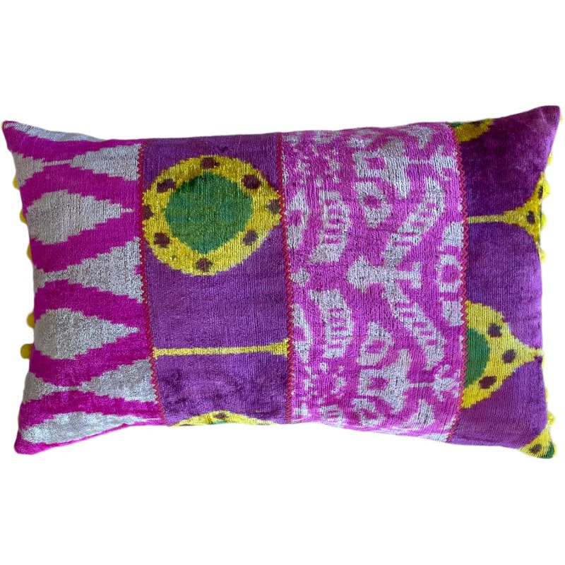 Thumbnail of Pink & Yellow Pom Pom Cushion image