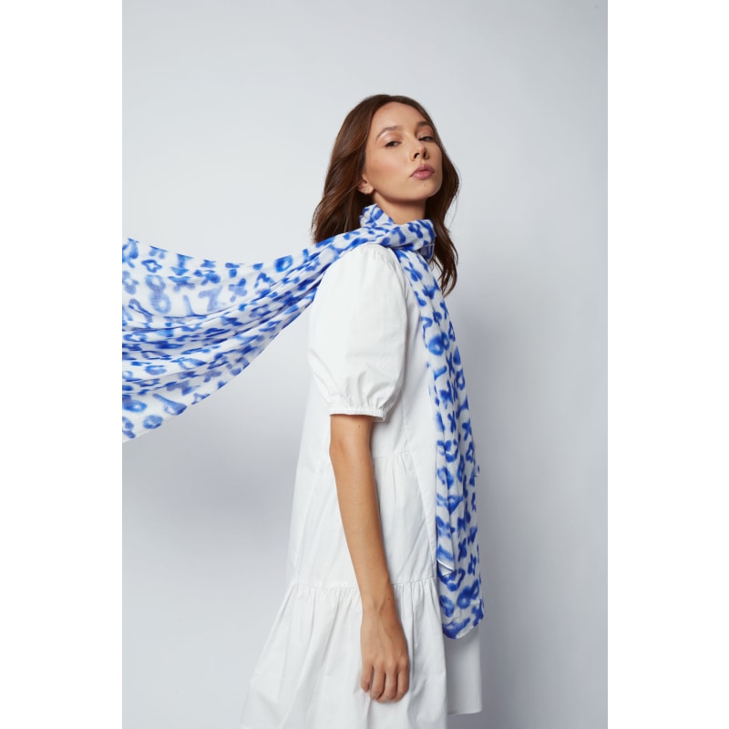 Thumbnail of Santorini Bamboo Dual Sarong & Scarf - Cobalt Blue image