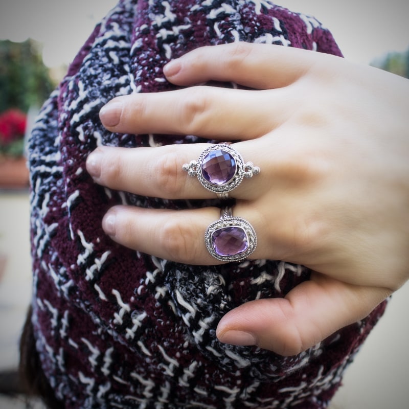 Thumbnail of Juno Amethyst Tondo Ring image