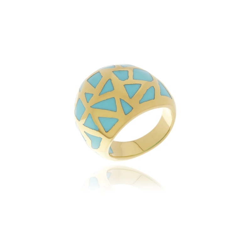 Thumbnail of Turquoise Resin Gold Ring image