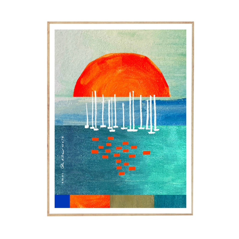 Thumbnail of French Riviera Travel Poster: Sunrises & Sunsets Of The CôTe D'azur C image