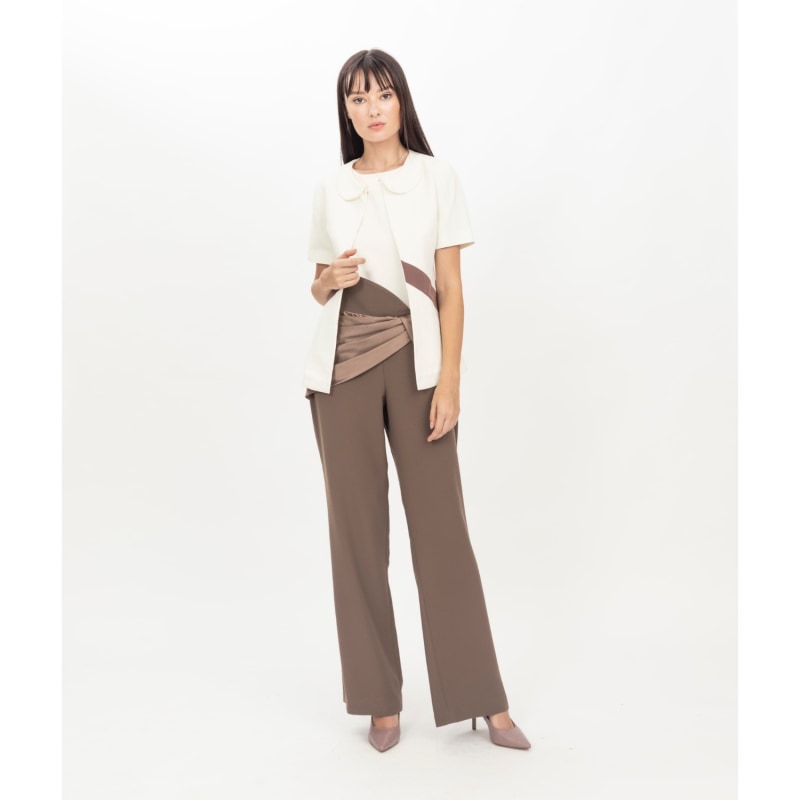 Thumbnail of Geometric Waist Form Drape Pants image