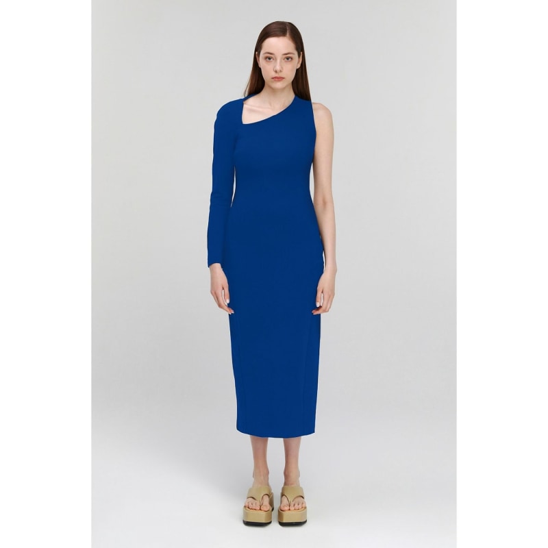 Thumbnail of Bold Blue Asymmetrical Dress: A Statement-Making Choice image