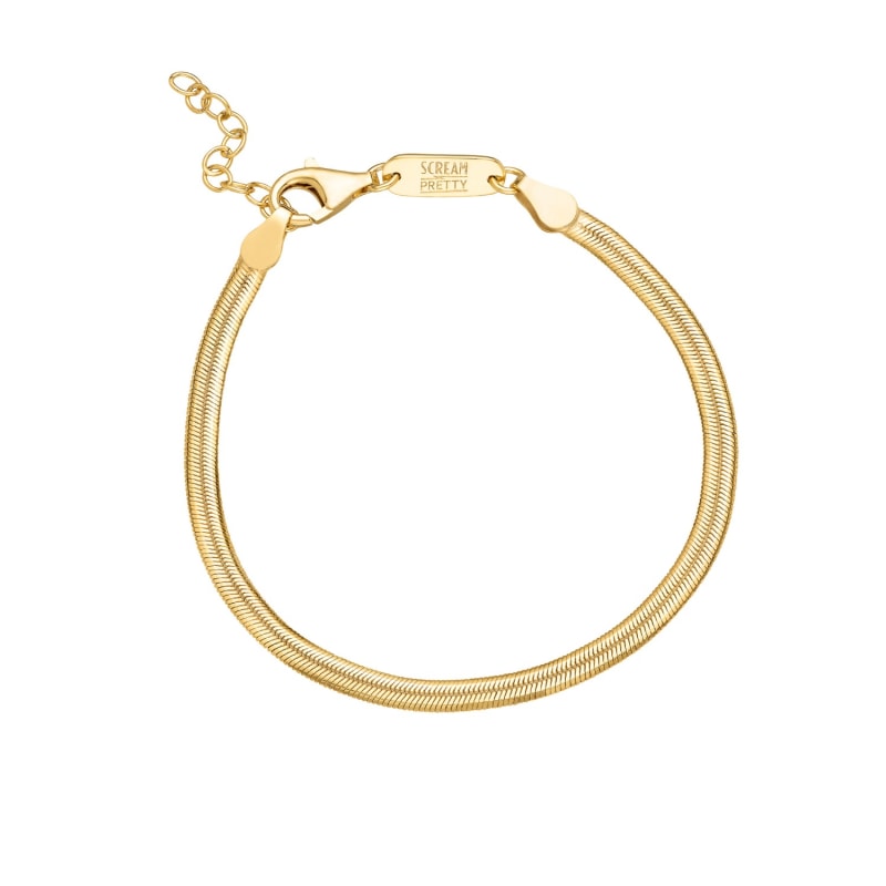 Flat chain gold sale bracelet