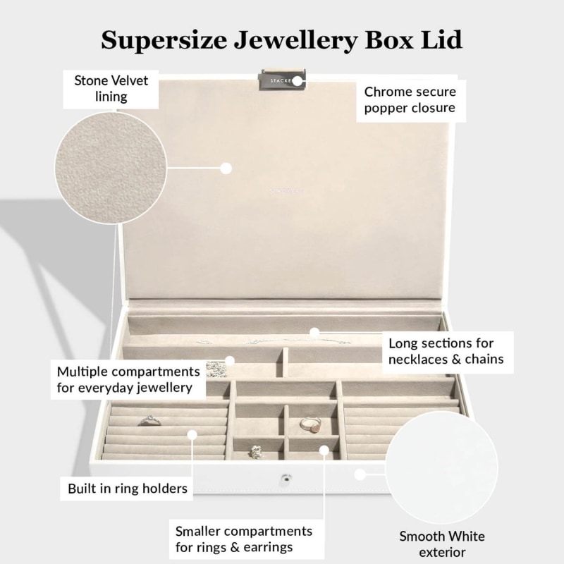 Thumbnail of White Supersize Jewellery Box image