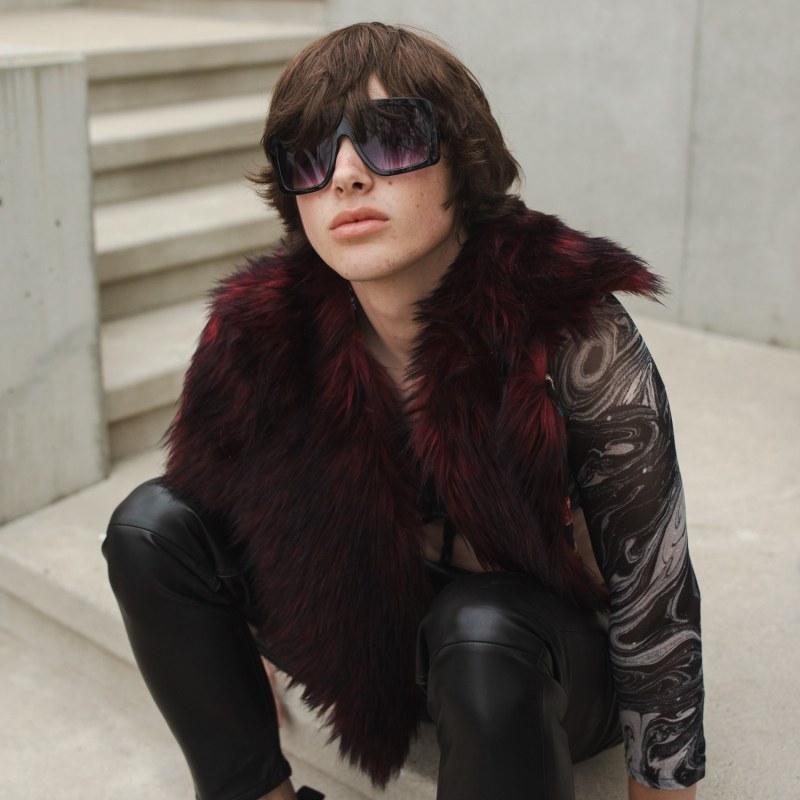 Thumbnail of Oxblood Faux Fur Collar image