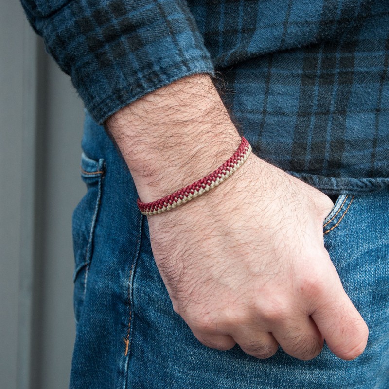 Thumbnail of Great Explorer Men's Rope Bracelet Uk - Handmade England Flag Colours - Multicolour image