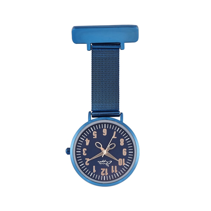 Thumbnail of Annie Apple Rose Gold/Blue Mesh Nurse Fob Watch image