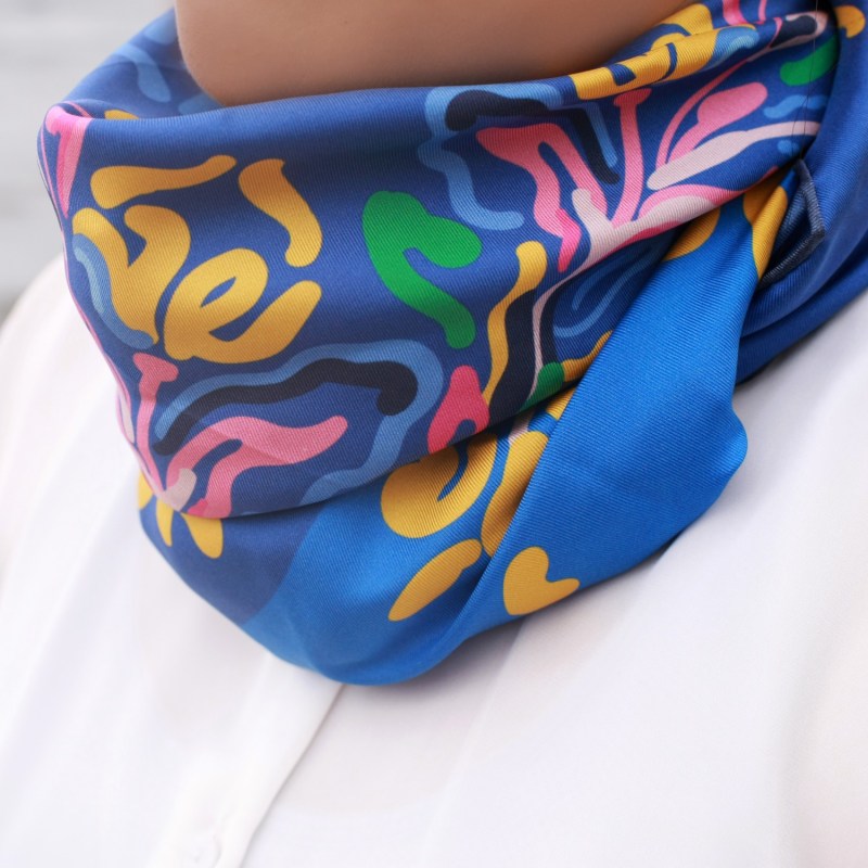 Thumbnail of Silk Scarf Of Night Flowers image