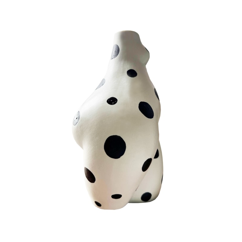 Thumbnail of Black And White Polka Dot Booty Vase image