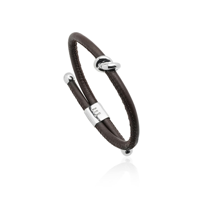 Thumbnail of Silver & Leather Danu Bracelet image