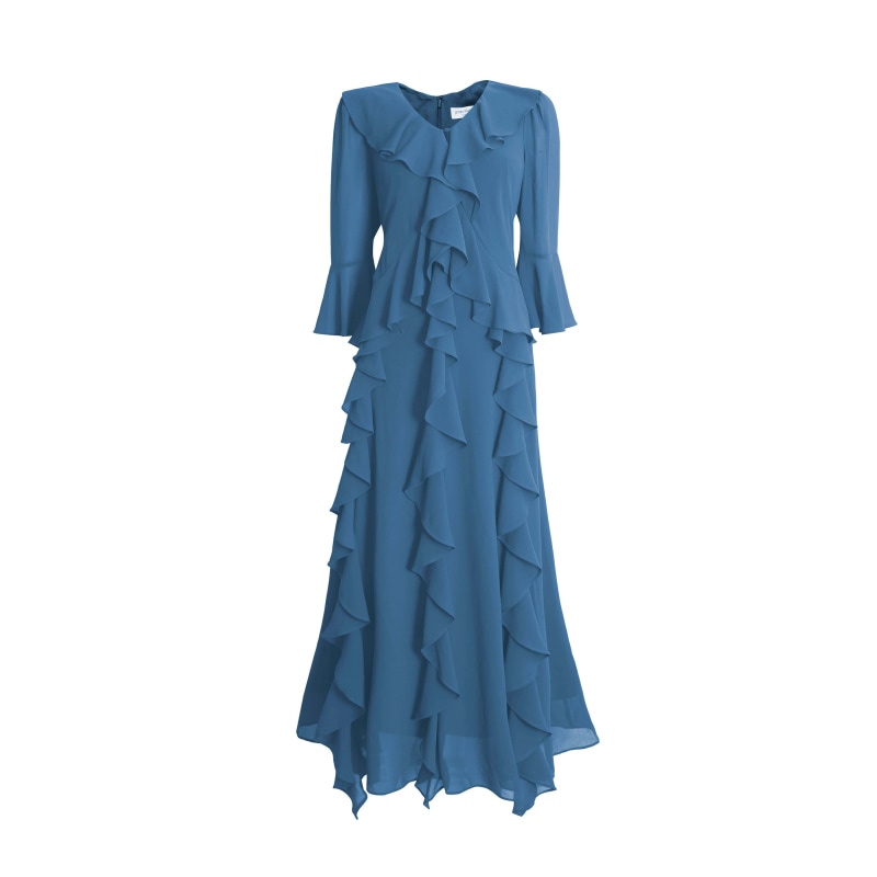 Thumbnail of V-Neck Chiffon Ruffle Dress image