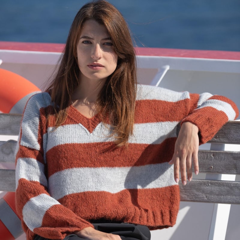 Brick color sweater top