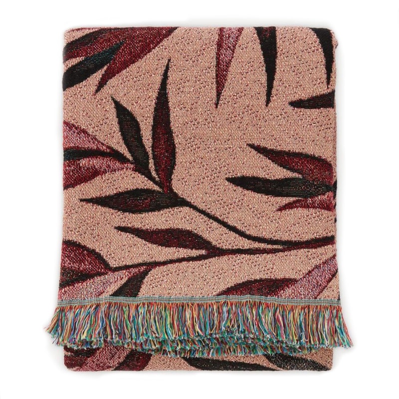 Thumbnail of Growth Blush & Pink Red Recycled Cotton Woven Throw image