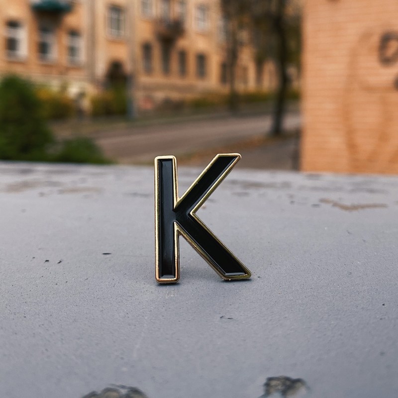 Thumbnail of Enamel Letter K Pin image