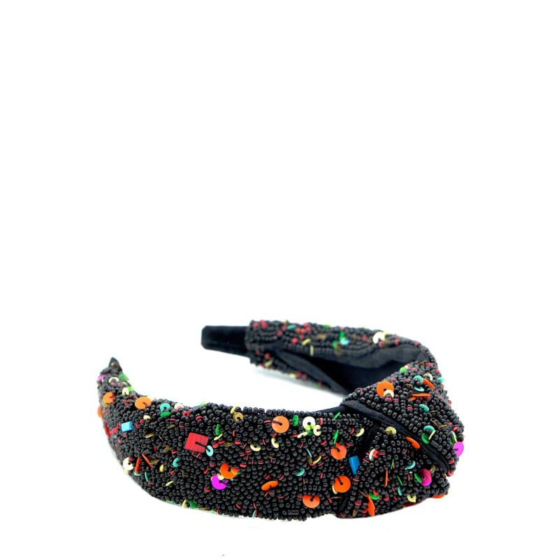 Thumbnail of Black Donut Knotted Headband image