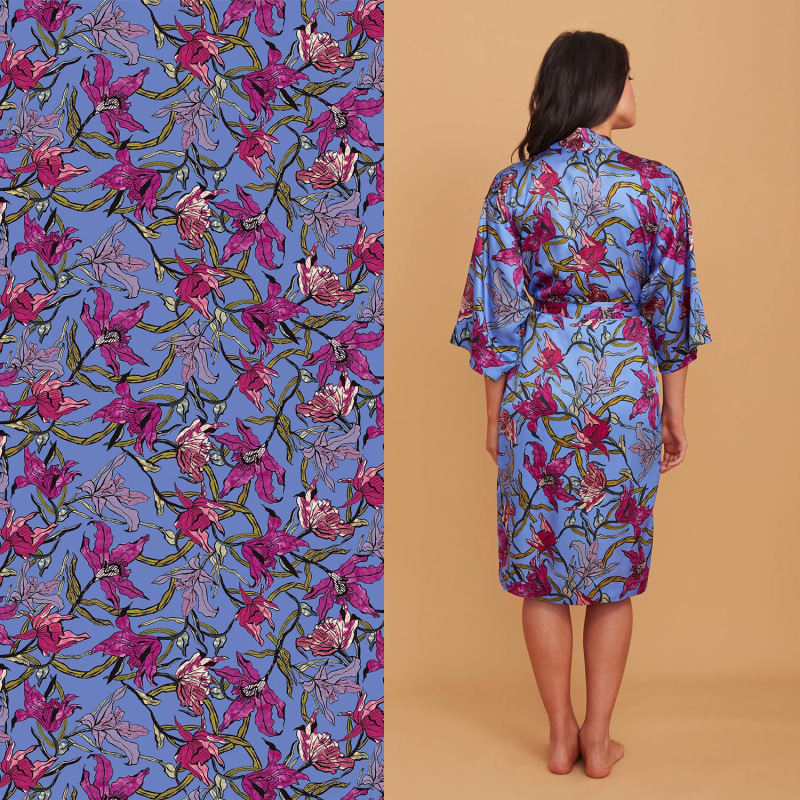 Thumbnail of Arabelle Silk Kimono Robe image