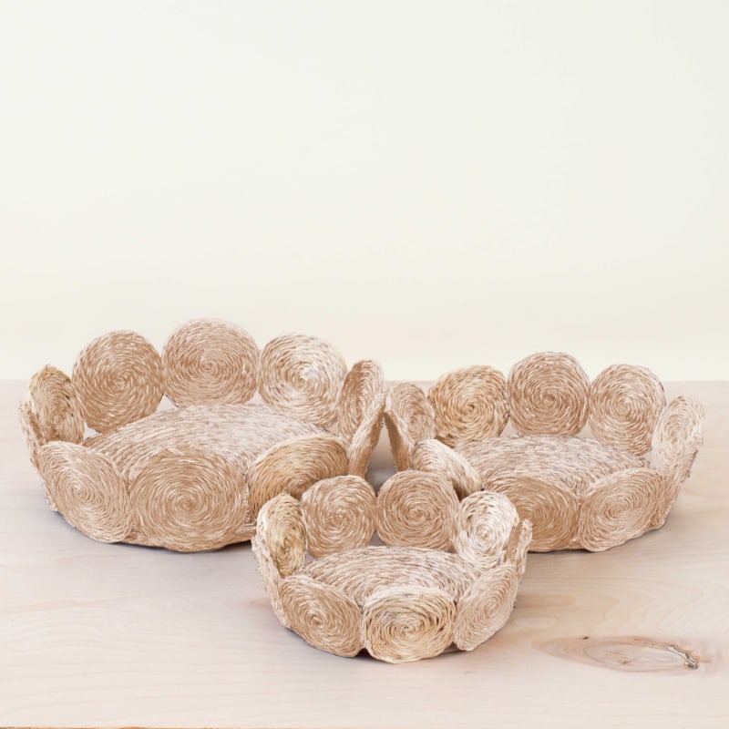 Thumbnail of Natural Woven Fruit Basket - Storage Basket, Set Of Three image