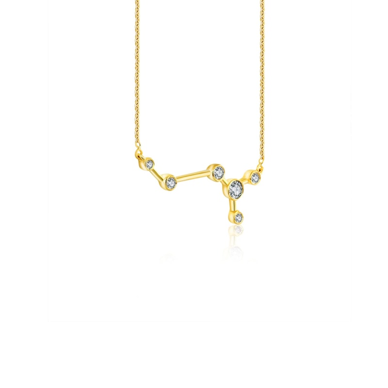 Thumbnail of Scorpio Zodiac Constellation Necklace 18K Yellow Gold & Diamond image