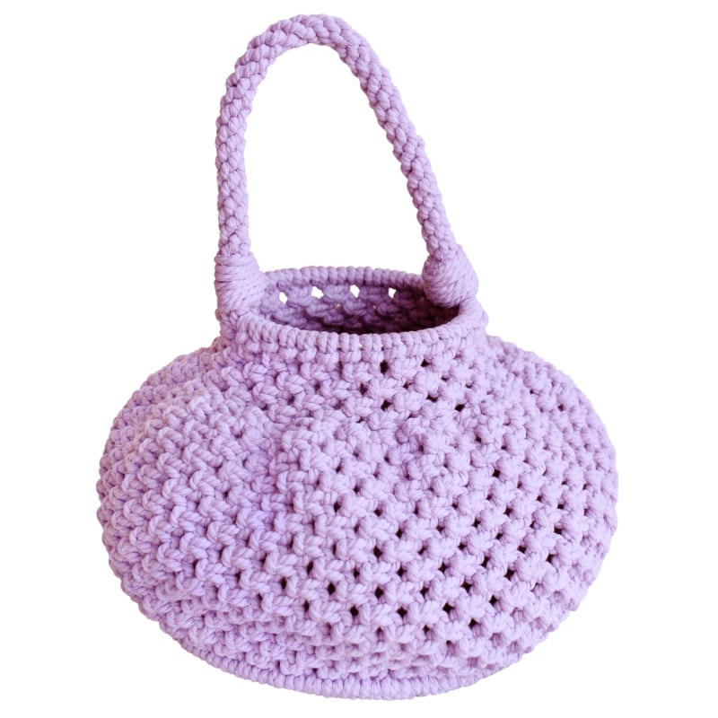 Thumbnail of Naga Macrame Bucket Bag In Periwinkle Purple image