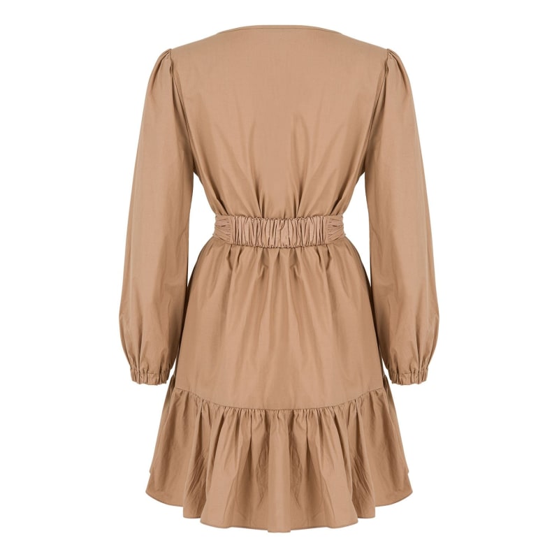 Thumbnail of Beige Ruffled Poplin Dress image