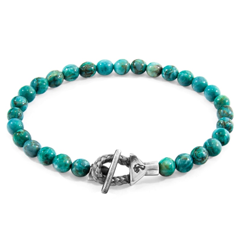 Thumbnail of Blue Turquoise Mantaro Silver & Stone Bracelet image