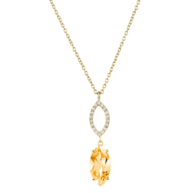 Thumbnail of Citrine & Diamond Necklace image