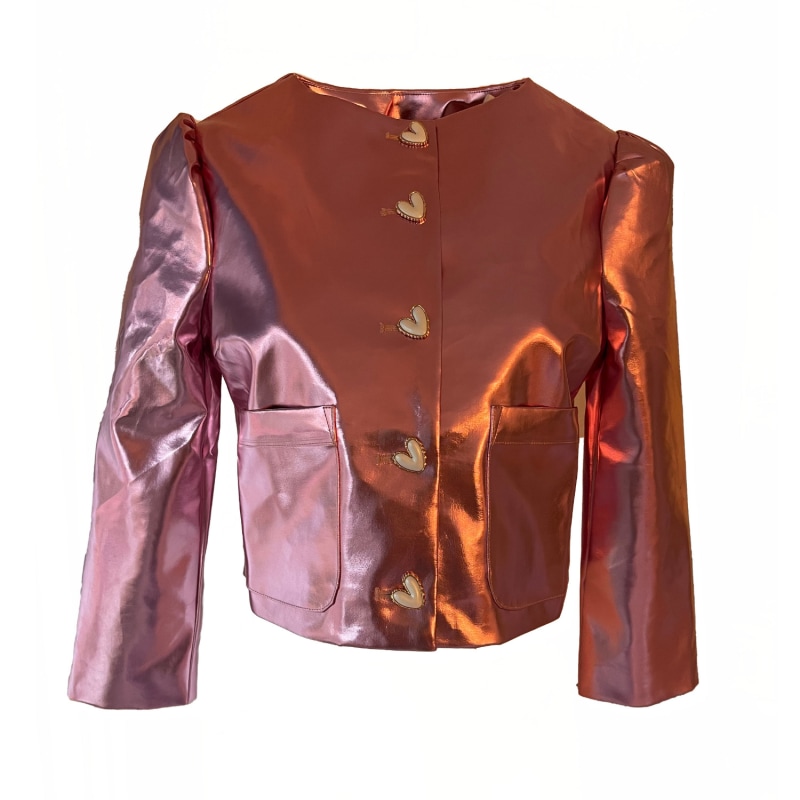 Thumbnail of The Mini Pink Metallic Jacket image