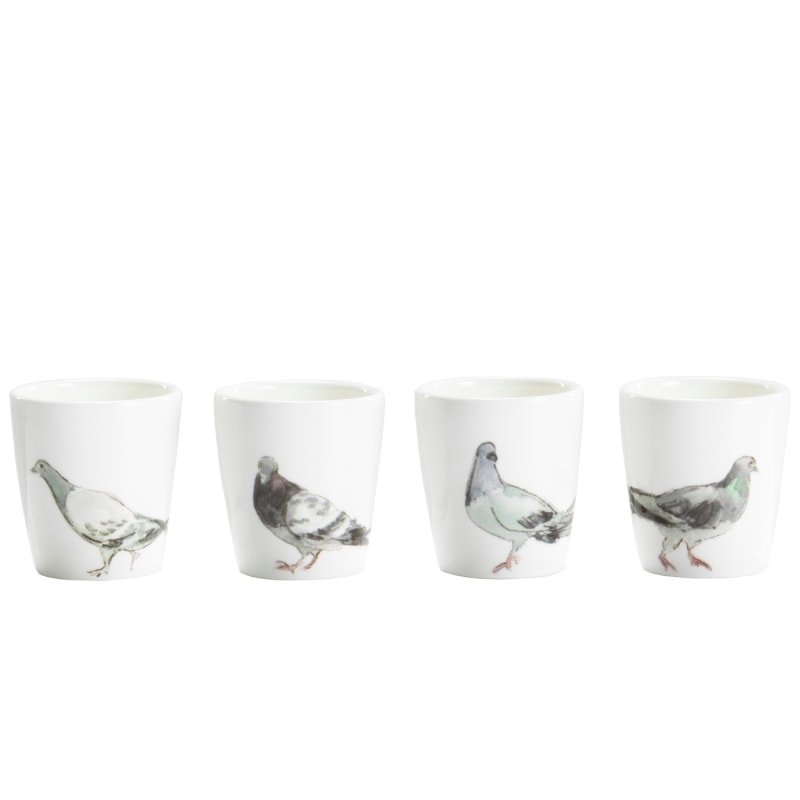 Thumbnail of Pigeons Set Of 4 Egg Cups image