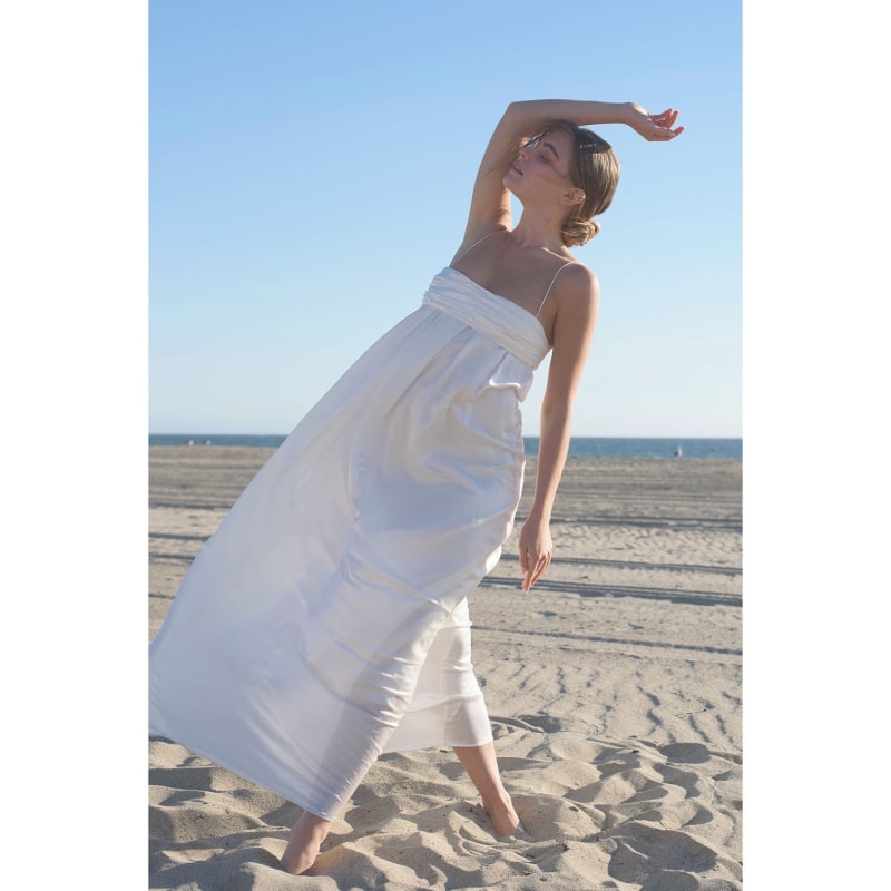 Cotton silk outlet maxi dress