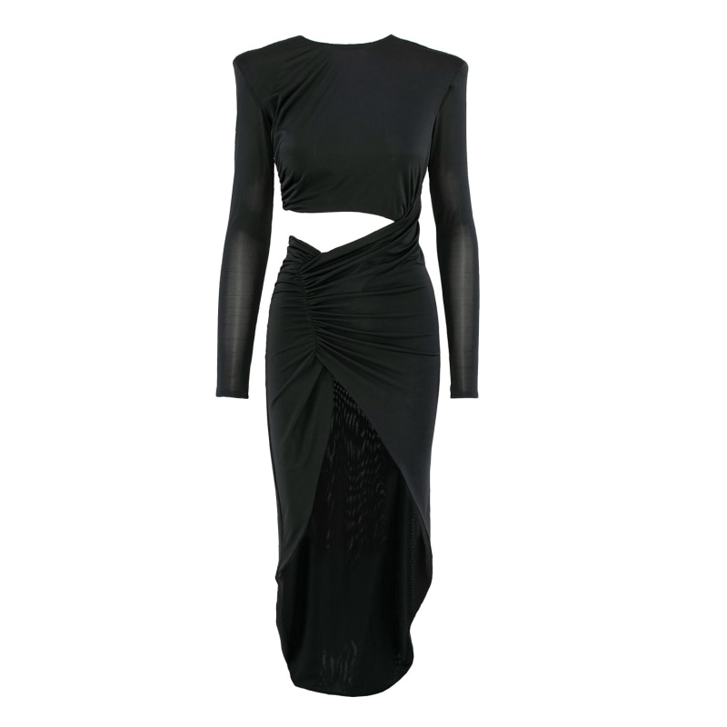 Thumbnail of Black Asymmetrical Dress With Cut-Out Effect image