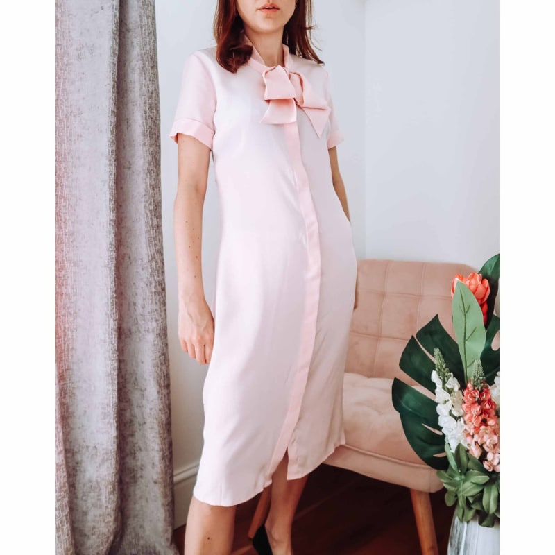 Thumbnail of Pale Pink Silk Bow Dress image