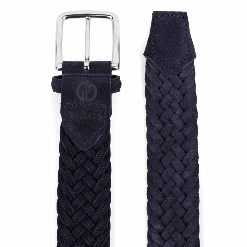 Thumbnail of Braided Suede Belt Blue Alfredo image