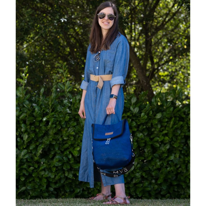 Thumbnail of Cork Leather Backpack Trio  - Blue image