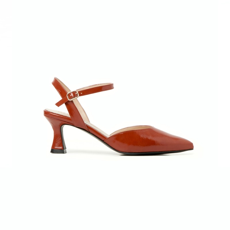 Thumbnail of Vegan Brown Slingback Pumps Grand Boulevard image