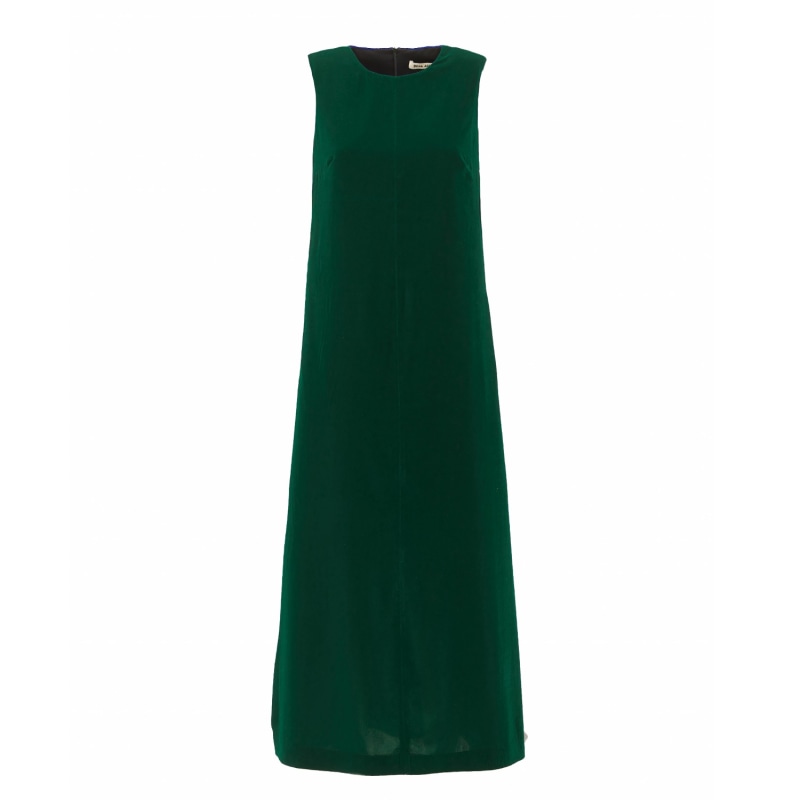 Thumbnail of Velvet Long Sleeveless Dress Green image