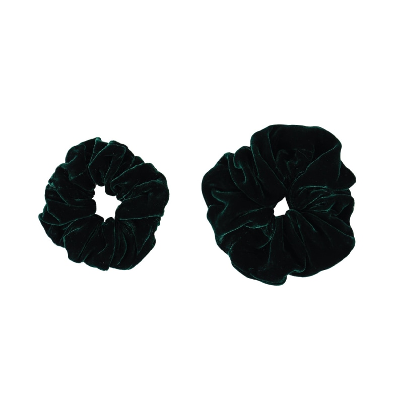 Thumbnail of Velvet Scrunchies Set - Forest Green image