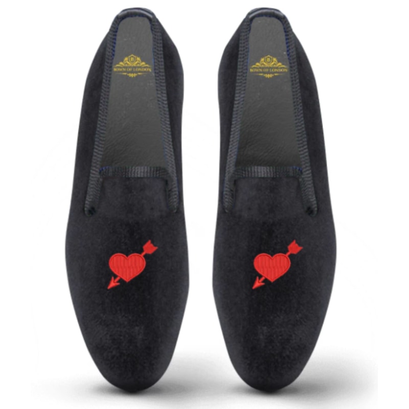 Thumbnail of Velvet Slippers/ Loafers Shot Through The Heart image