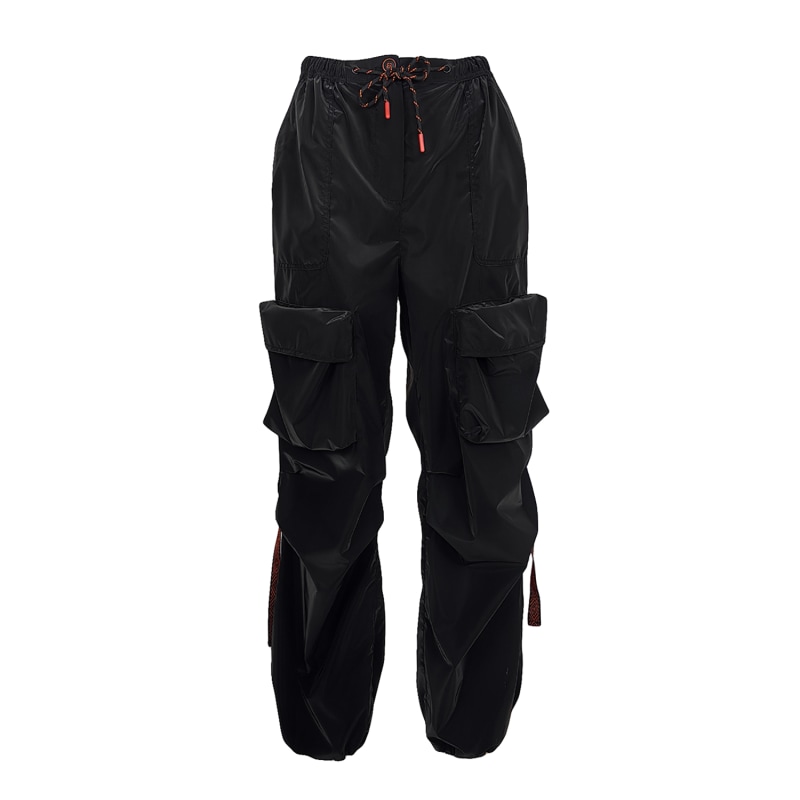Black pants with straps hot sale