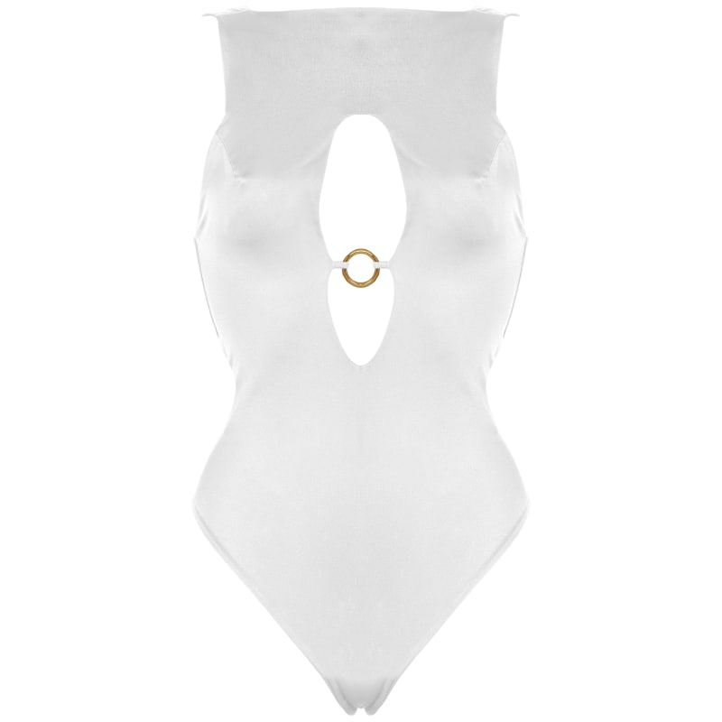 Venetia One-Piece Swimsuit With Cut-Out Detailing In White, ANTONINIAS