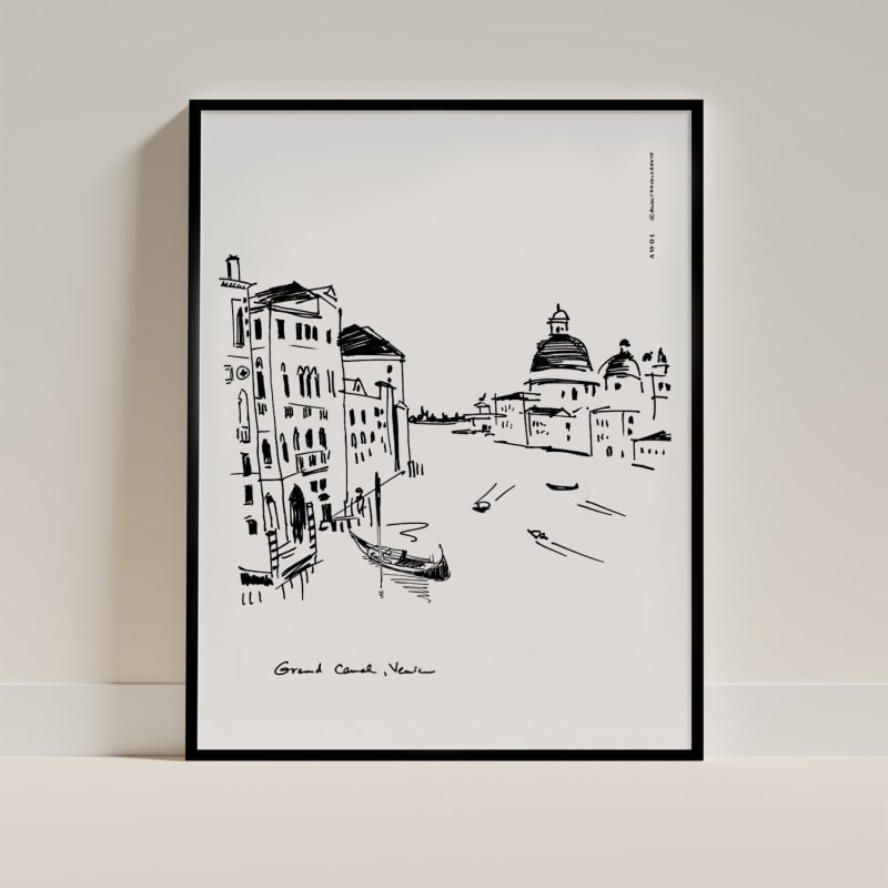 Thumbnail of Modern Venice Travel Poster, Italy Wall Art For Home Decor And The Perfect Italy Gift: Art Print image
