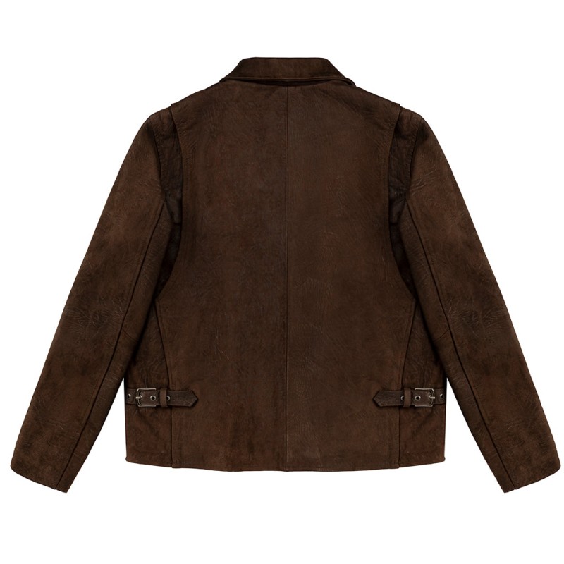 Thumbnail of Indiana Dunes Moto Leather Jacket- Brown image