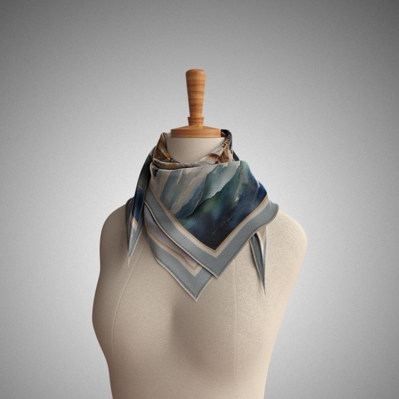 Thumbnail of Vessels Square Silk Scarf image