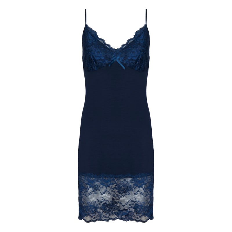 Thumbnail of Classic Lace Chemise Nightdress - Blue image