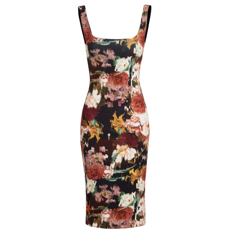 Sophia Floral Scoop Neckline Stretchy ...