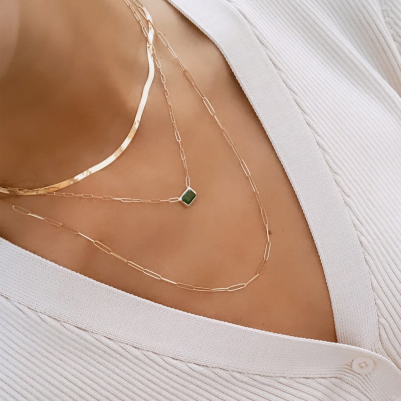 Thumbnail of Ro Necklace In Emerald image