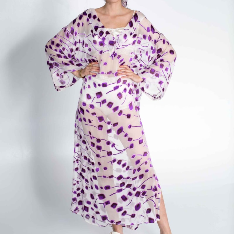 Thumbnail of Silk Kaftan In Purple image