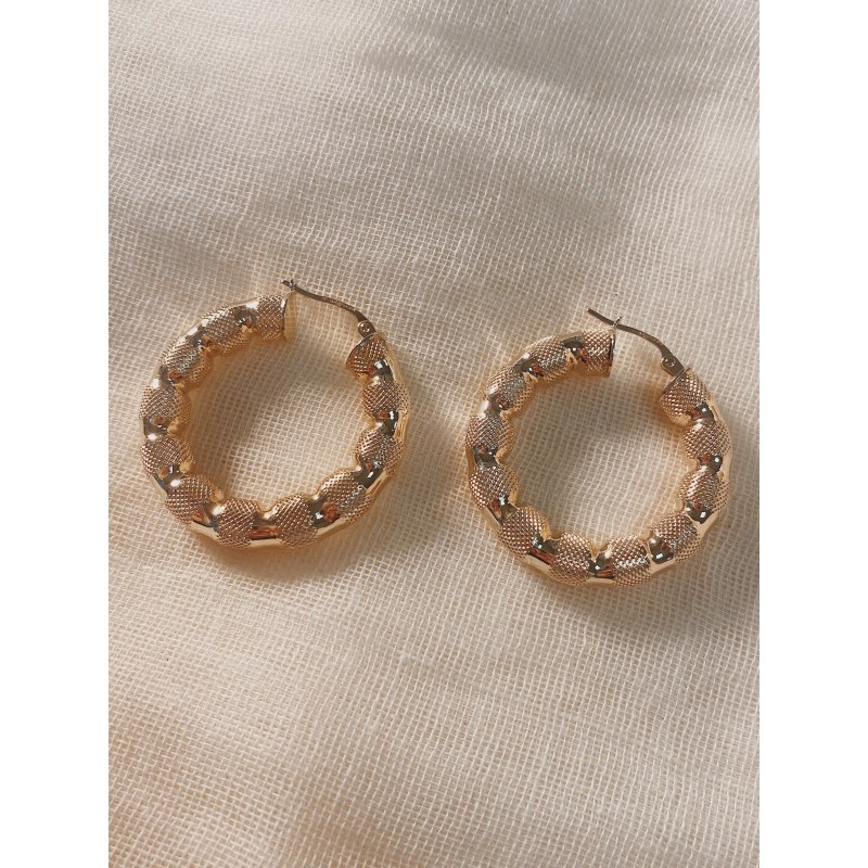 Thumbnail of Vintage Textured Chunky Hoops image