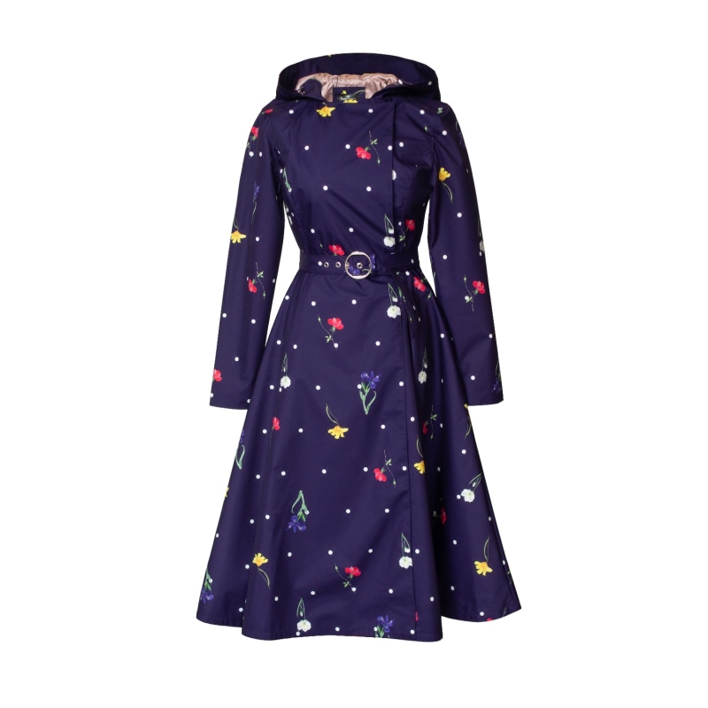 Double Breasted Trench Coat For Spring: Violet Bloom Double Breasted Trench Coat For Spring: Violet Bloom